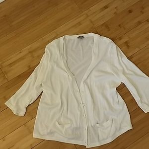 J.Jill white cardigan. Size XL.